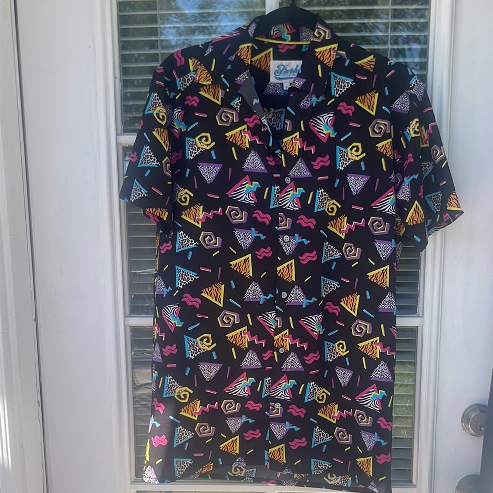 Stylish Black Geometric Pattern Shirt